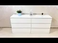 Lagu  IKEA MALM 6 drawer dresser assembly instruction - very detailed