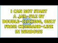 I can not start a jar-file by double-clicking only from command-line in Windows