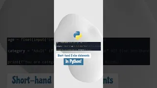 16 Python Theory - Short-hand if else statements in Python