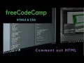 Comment out HTML freeCodeCamp review html css