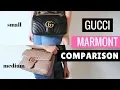 GUCCI MARMONT COMPARISON SMALL VS MEDIUM