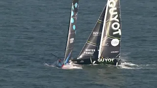 Leg 7 start The Ocean Race Footage From The Boats Biotherm, Malazia, Holcim and 11th Hour Racing