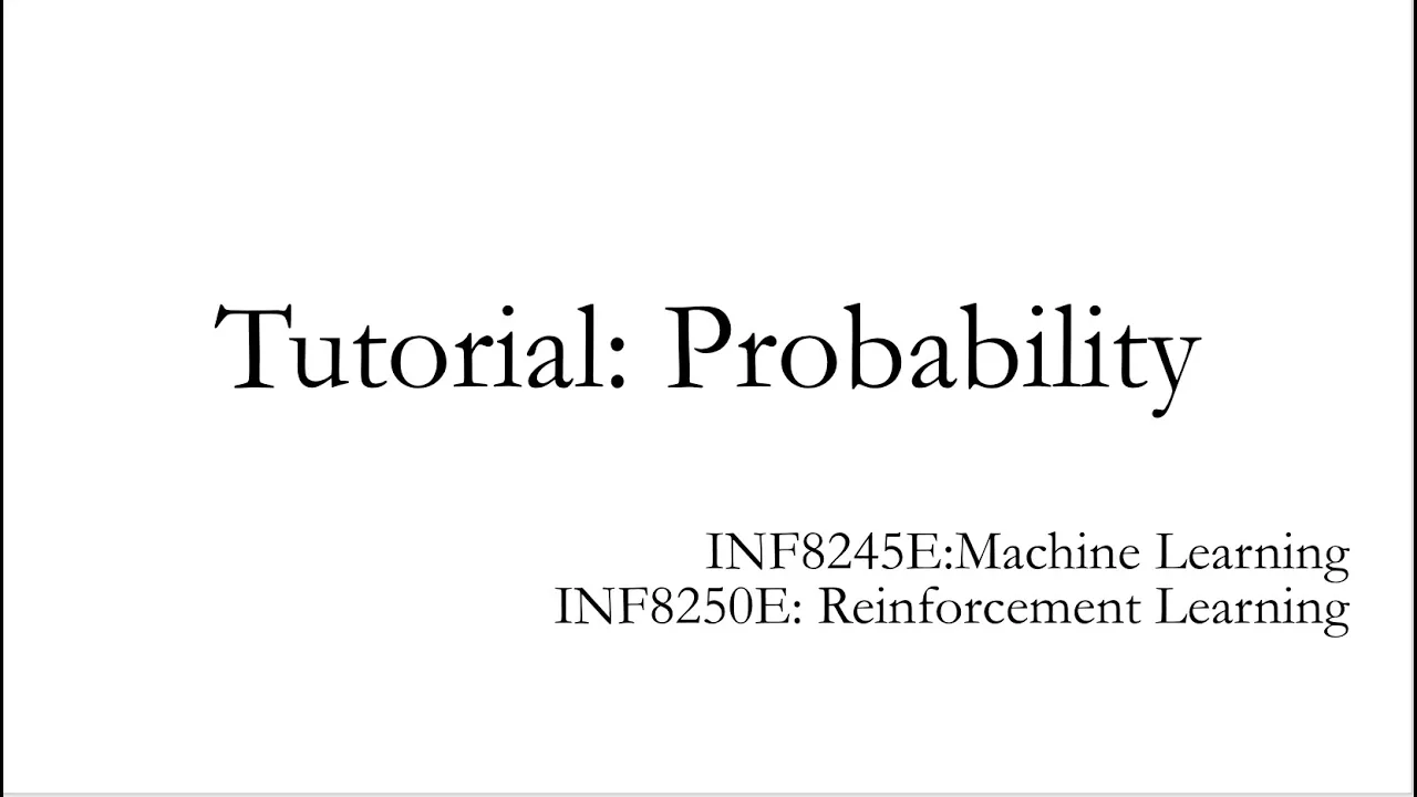 [Fall-2022] Tutorial: Probability