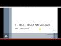 PHP If Else Elseif Statements