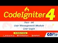 Login form in Codeigniter 4
