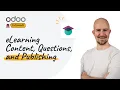 Content Questions and Publishing Odoo eLearning
