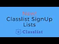 Classlist SignUp Lists for getting helpers and arranging time slots