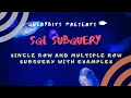 sql subquery SQL in Bengali SQL sub-query with examples single and multiple row sub query