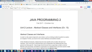 Java Programming 2 - Abstract Classes and Interfaces Part