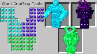 I Can MAKE GIANT ARMORS with ALL BLOCKS in Minecraft!