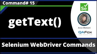 getText Command - Selenium WebDriver