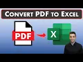 How to Convert PDF to Excel Excel 365
