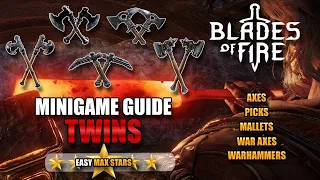 all 5 twins hammer minigame guide max stars blades of fire forge walkthrough