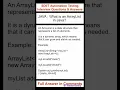 JAVA What is an ArrayList in Java SDET Automation Testing Interview Questions Answers