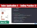 Todos Application 4 Coding Practice 13 Chatbot