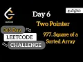 Day 6 Two Pointers in Array Square of Sorted Array LeetCode 977