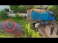 New Project Disaster? Truck Deep in Mud While Filling Pond