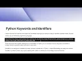 7 Python Keywords and Identifiers