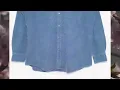 90 s St John s Bay Men s 2XL Chaois Cloth Navy Blue Long Sleeve Overshirt