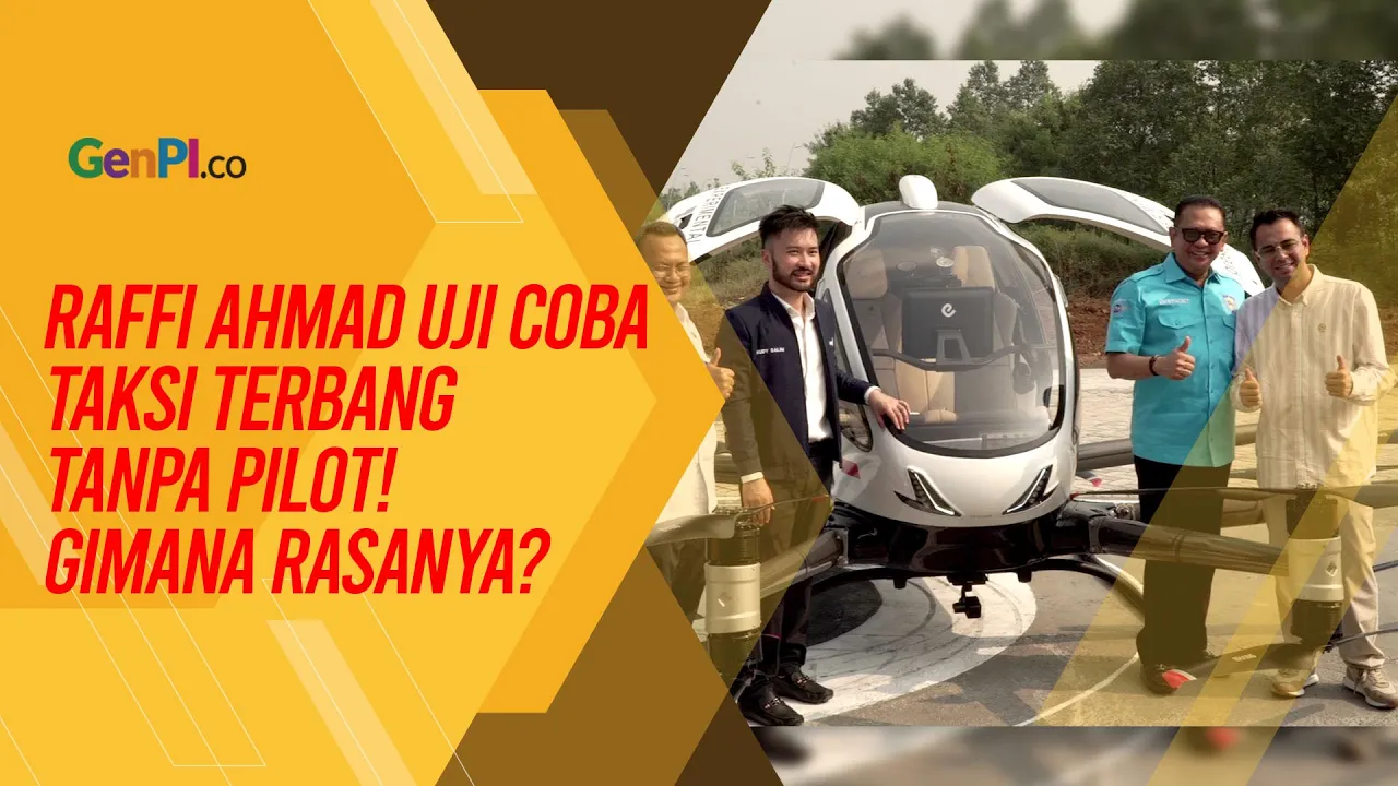 Taksi Terbang Resmi Uji Coba! Raffi Ahmad Jadi Penumpang Pertama