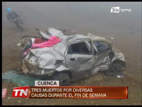 Tres muertos por diversas causas durante el fin de semana