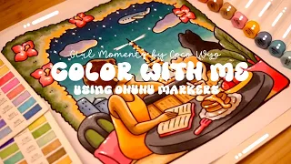 Color with me ASMR Girl Moments Vol 2 by Coco Wyo Ohuhu markers