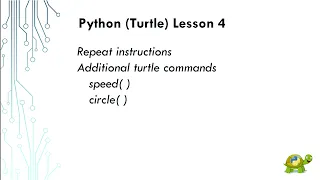 Python Turtle Lesson 4
