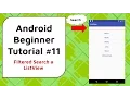 Android Beginner Tutorial - ListView Filter and Search Bar