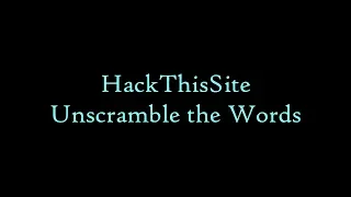 HTS Unscramble the Words