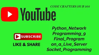 Python Network Programming 9 Final Program on a Live Server Socket Programming