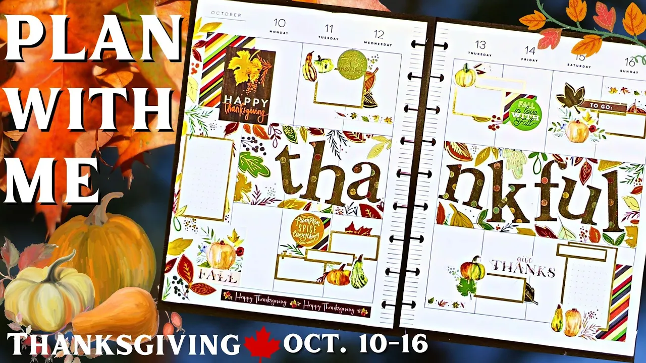 Thankful Plan With Me for Oct. 10-16 - Canada Thanksgiving