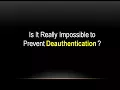 Deauthentication Prevention