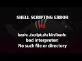 UBUNTU FIX bash script sh bad interpreter No such file or directory