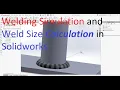 Simulation to determine weld Size in solidworks for beginners from scratch