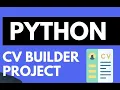 Automated CV Generator Create Professional Resumes Effortlessly with Python and Tkinter
