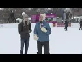 Lee Valsvik skates at the Holidazzle