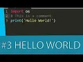 PYTHON 3 TUTORIAL - YOUR FIRST PROGRAM IN PYTHON THE HELLO WORLD