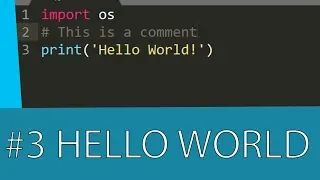 PYTHON 3 TUTORIAL - YOUR FIRST PROGRAM IN PYTHON THE HELLO WORLD