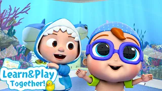 Can you Swim Like A Baby Shark?🦈 | Kids Learning Songs! |  Sing Along Nursery Rhymes 🎶