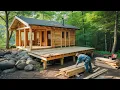 Lagu Man Builds Beautiful Wooden Cabin in the Forest | From Start to Finish by@mypersonaljournal
