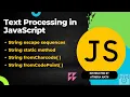 JavaScript Text Processing Static method Special Characters and Unicode