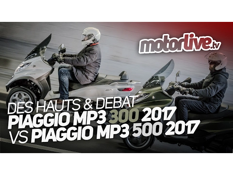 Download MP3 DES HAUTS & DEBAT | LES PIAGGIO MP3 300 2017 vs MP3 500 2017