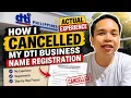 How I Cancelled My DTI Business Name Registration My Actual Experience