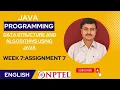 Data Structure And Algorithms Using Java July 2023 - Week 7 Assignment 7 Answers