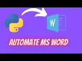 Create Word Using Python