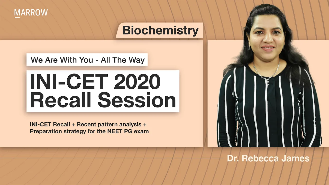 Biochemistry - #INICET 2020 Recall session. We are with you - All the way