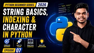 Python String Explained Basics Indexing Length Python Beginner Series in Tamil 2026