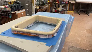 Rounding the labyrint and putting a skin on her.