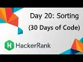 HackerRank Day 20 Sorting Java Solution