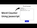 How To Create Word counter Using JavaScript